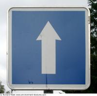 Photo Texture of Directional Traffic Sign