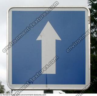 Photo Texture of Directional Traffic Sign