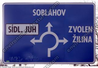 Photo Texture of Directional Traffic Sign