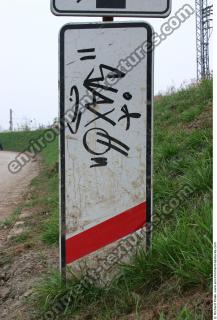 Photo Texture of Caution Traffic Sign