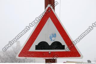 Photo Texture of Caution Traffic Sign