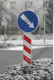 Photo Texture of Directional Traffic Sign