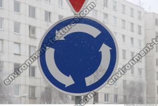 Photo Texture of Directional Traffic Sign