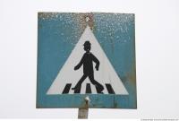 Photo Texture of Pedestrian Crossing Traffic Sign