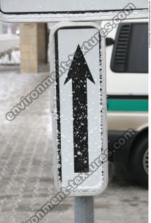 Photo Texture of Directional Traffic Sign