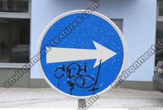 Photo Texture of Directional Traffic Sign