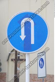 Photo Texture of Directional Traffic Sign