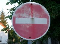 Photo Texture of Prohibition Traffic Sign