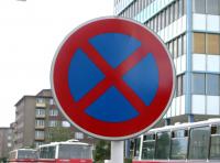 Photo Texture of Prohibition Traffic Sign