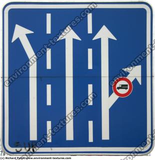 Photo Texture of Directional Traffic Sign