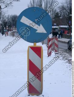 Photo Texture of Directional Traffic Sign