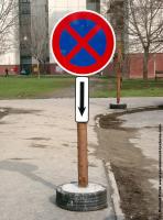 Photo Texture of Prohibition Traffic Sign