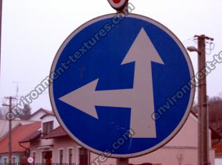 Photo Texture of Directional Traffic Sign