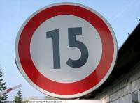 Photo Texture of Speed Limit Traffic Sign