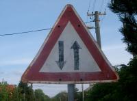 Photo Texture of Caution Traffic Sign