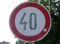 Photo Texture of Speed Limit Traffic Sign