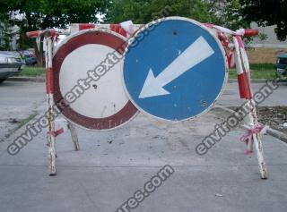 Photo Texture of Directional Traffic Sign