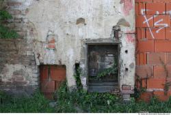 Old Damage House, damage walls, damage windows, bricks, cracked, burned roof, damage bricks, old ornaments, brown, fuse boxes, lock door