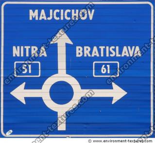 Photo Texture of Directional Traffic Sign