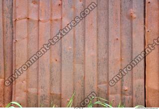 Photo Texture of Metal Corrugated Plates Rusted