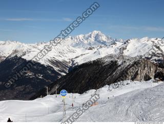 Photo Texture of Background Snowy Mountains