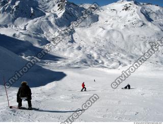 Photo Texture of Background Snowy Mountains