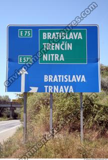 Photo Texture of Directional Traffic Sign