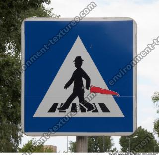 Photo Texture of Pedestrian Crossing Traffic Sign