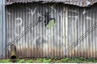 Photo Texture of Metal Corrugated Plate Dirty