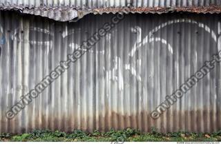 Photo Texture of Metal Corrugated Plate Dirty