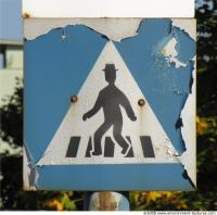 Photo Texture of Pedestrian Crossing Traffic Sign