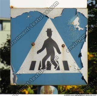 Photo Texture of Pedestrian Crossing Traffic Sign