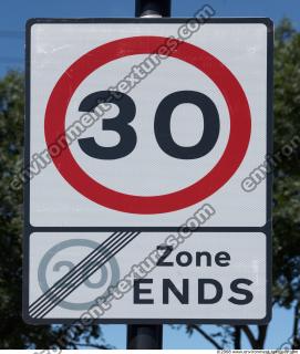 Photo Texture of Speed Limit Traffic Sign