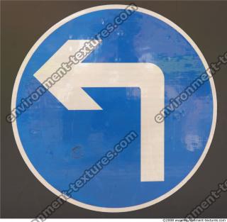 Photo Texture of Directional Traffic Sign