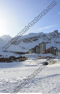 Photo Texture of Background Snowy Mountains