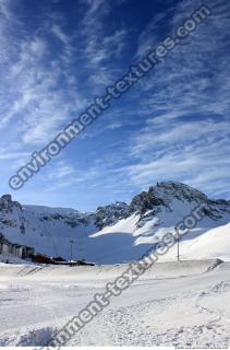 Photo Texture of Background Snowy Mountains