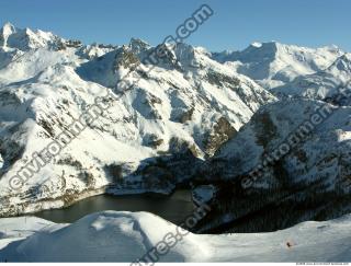 Photo Texture of Background Snowy Mountains