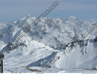 Photo Texture of Background Snowy Mountains