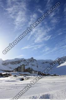 Photo Texture of Background Snowy Mountains