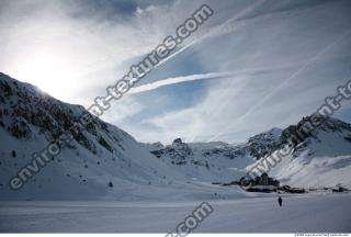 Photo Texture of Background Snowy Mountains