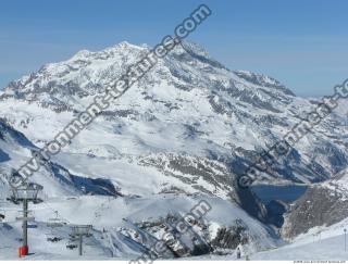 Photo Texture of Background Snowy Mountains