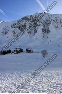 Photo Texture of Background Snowy Mountains