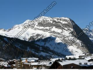 Photo Texture of Background Snowy Mountains