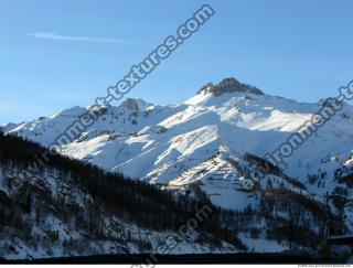 Photo Texture of Background Snowy Mountains