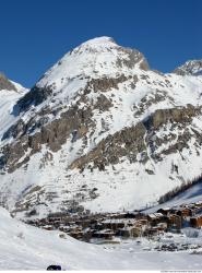 Photo Textures of Background Snowy Mountains