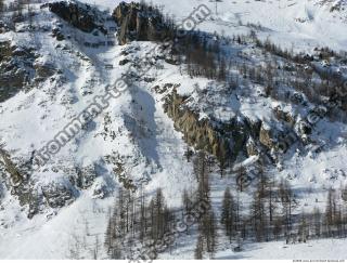 Photo Texture of Background Snowy Forest