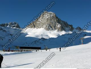 Photo Texture of Background Snowy Mountains