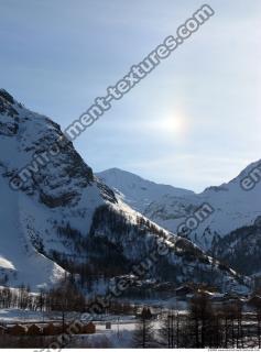 Photo Texture of Background Snowy Mountains