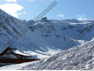 Photo Texture of Background Snowy Mountains