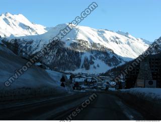 Photo Texture of Background Snowy Mountains